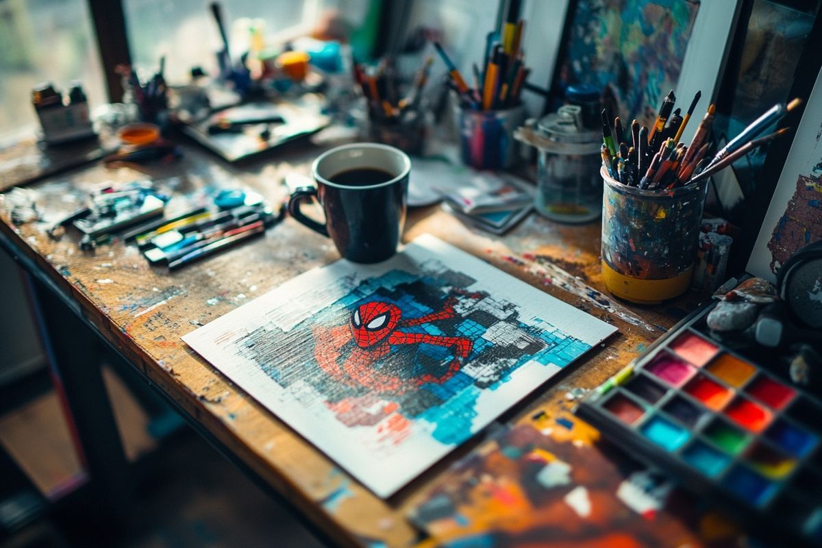 Les secrets des artistes du pixel art Spiderman révèlent leur talent