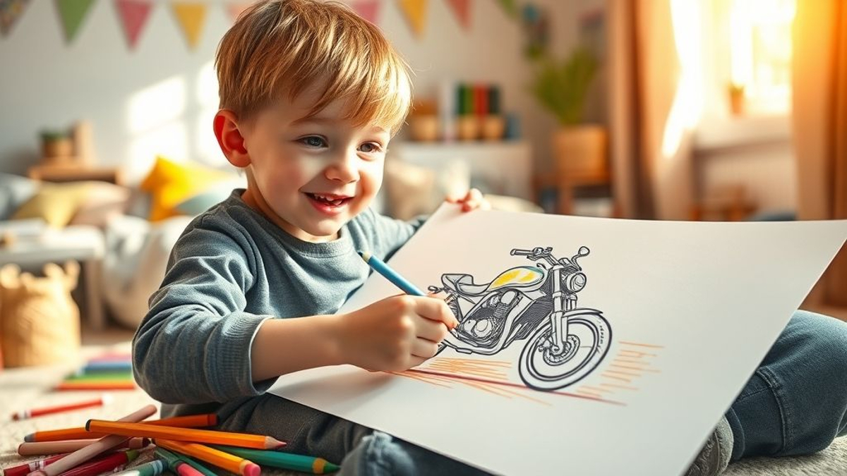 coloriage moto