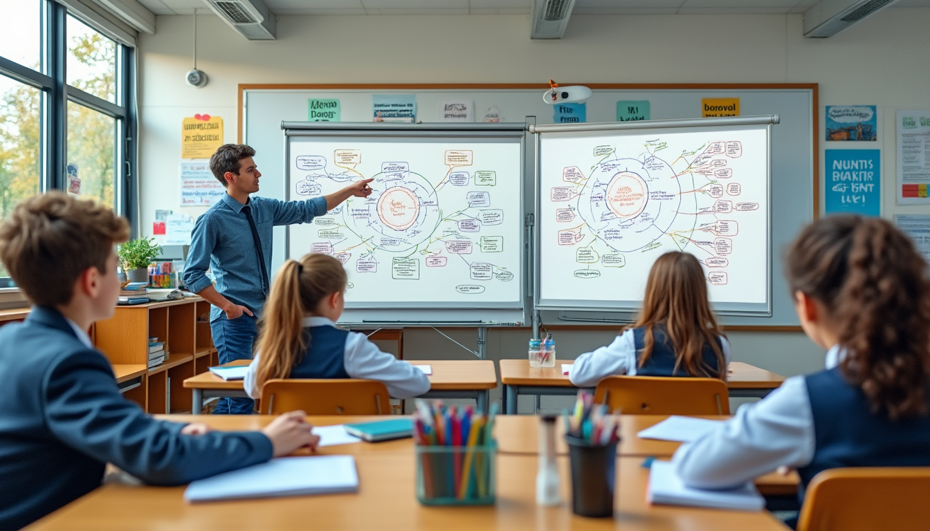 créez une carte mentale sur le présent de l'indicatif pour aider vos élèves à apprendre et mémoriser facilement les verbes français. outil visuel pratique pour organiser les conjugaisons et réussir en classe.