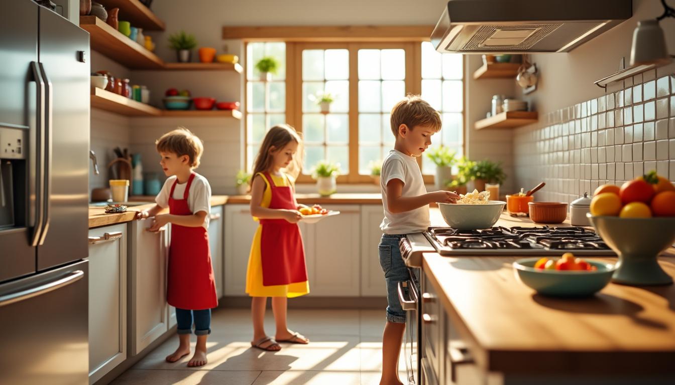 découvrez nos conseils pratiques pour organiser un atelier cuisine pour enfants inoubliable à la maison : activités ludiques, recettes faciles et astuces pour garantir amusement et sécurité !
