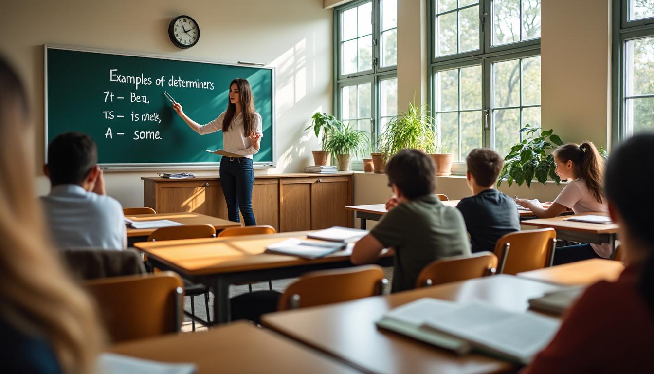 découvrez comment créer un tableau des déterminants pour faciliter l'apprentissage et la compréhension de la grammaire française.