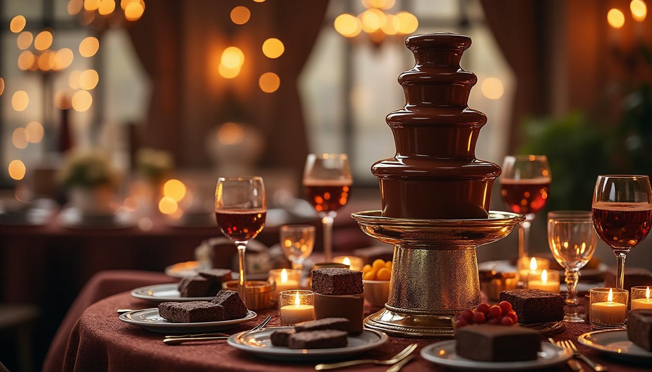 découvrez comment une fontaine de chocolat peut transformer votre soirée en un événement inoubliable avec des animations gourmandes et conviviales.