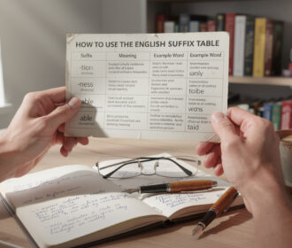 Comment utiliser le tableau des suffixes en anglais pour améliorer votre écriture