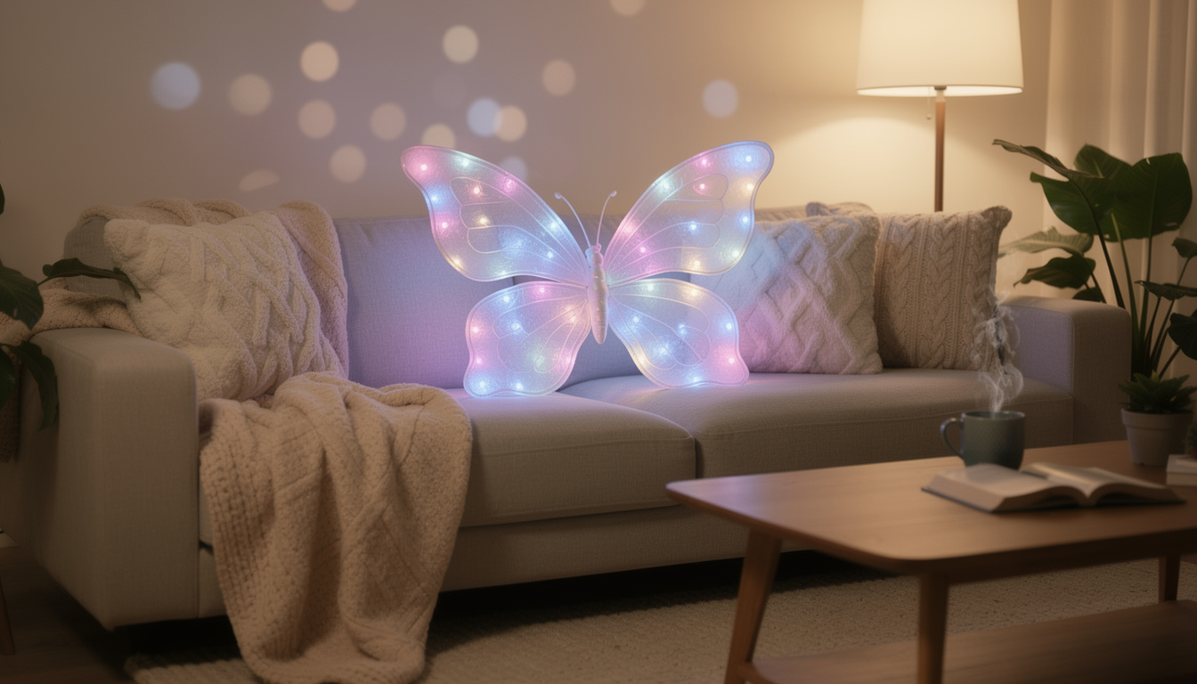 découvrez comment les ailes de fée lumineuses apportent une touche magique et féerique à votre décoration d'intérieur, créant une ambiance chaleureuse et originale.