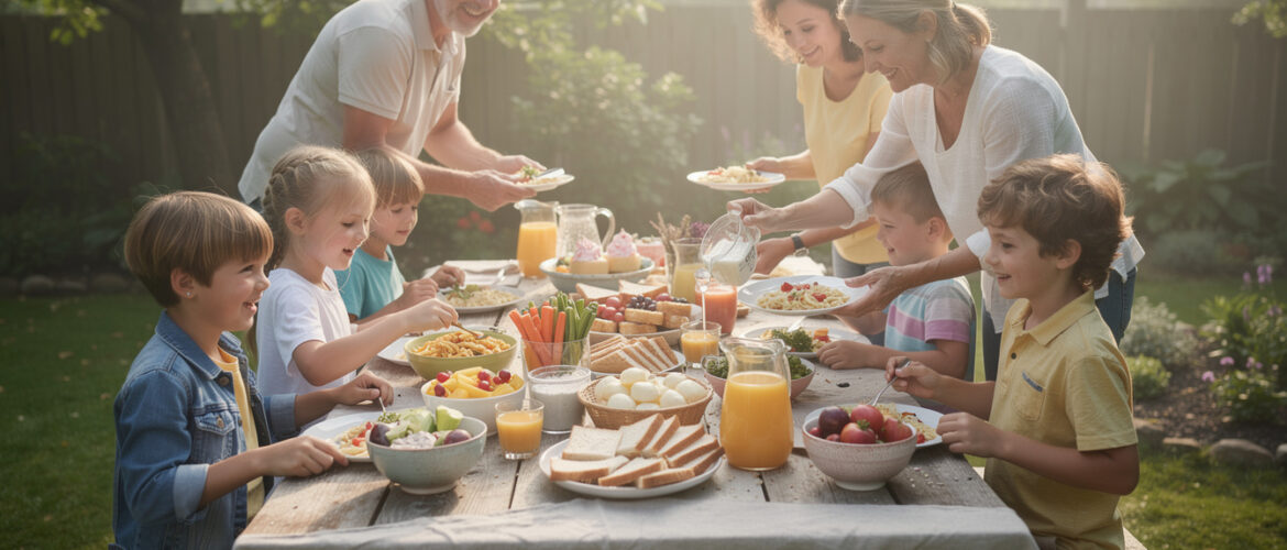Idée pour fête pour enfants économique : organisez un potluck pour économiser sur les repas