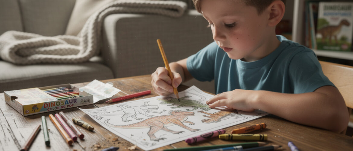 Les avantages du coloriage dinosaure à imprimer en PDF pour la créativité des petits
