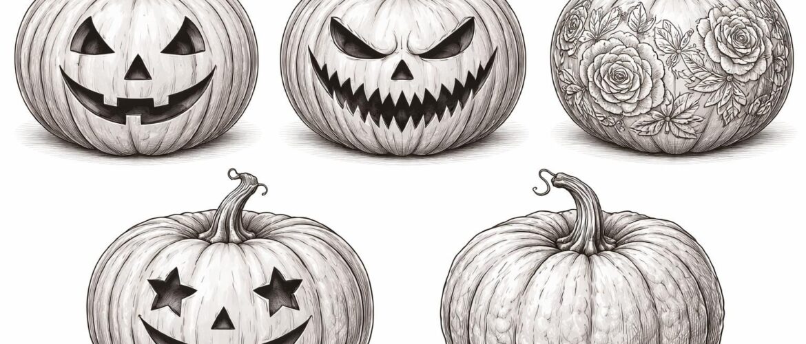 5 dessins d&rsquo;une citrouille à imprimer qui égayeront votre Halloween