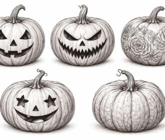 5 dessins d&rsquo;une citrouille à imprimer qui égayeront votre Halloween