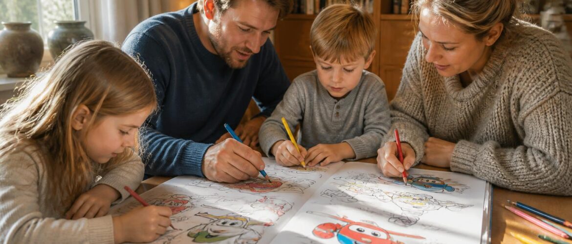 Coloriage de Super Wings : un excellent moyen de passer du temps en famille