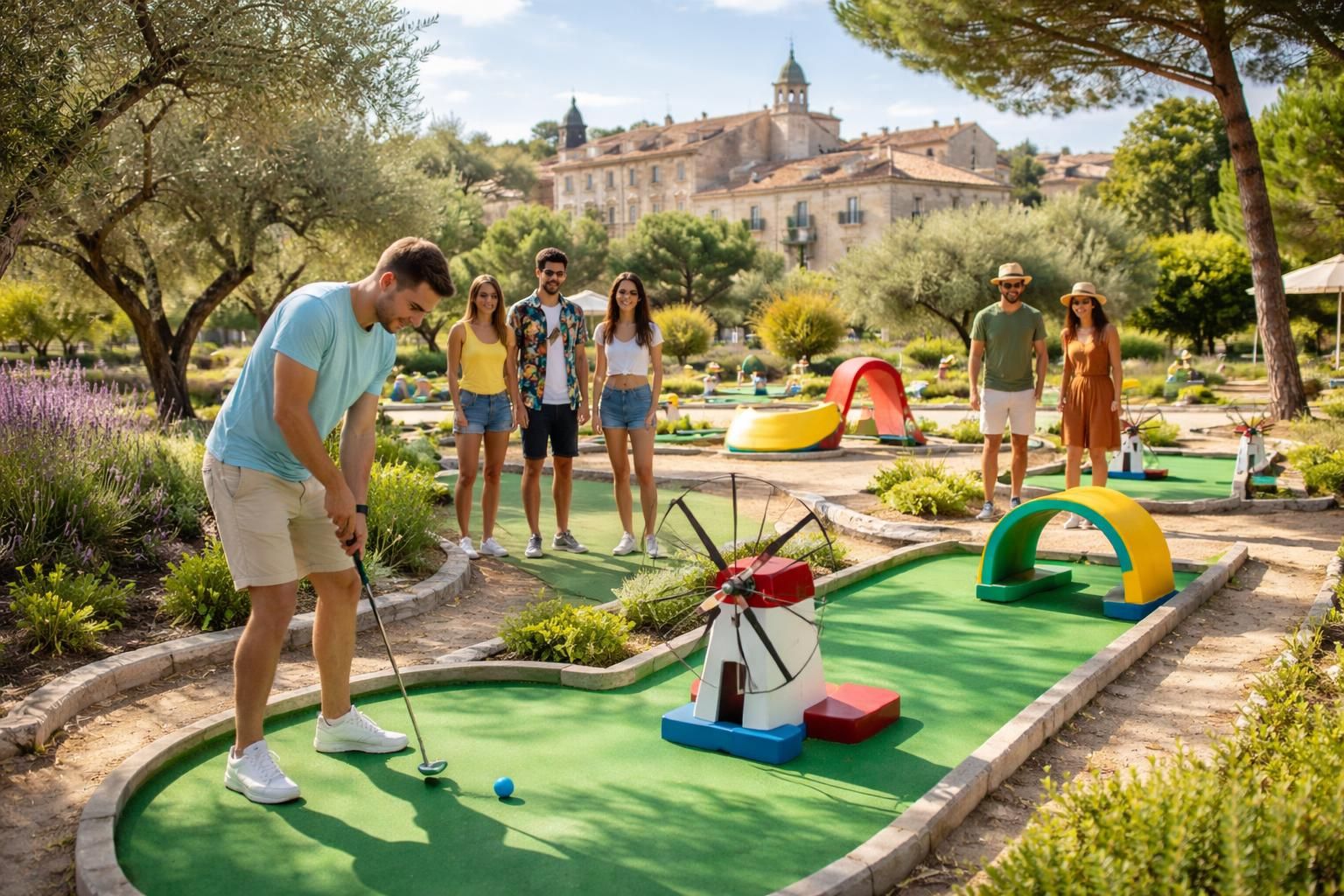 organisez une compétition de mini golf conviviale à aix en provence avec vos amis et profitez d'un moment ludique et amusant pour tous les âges.