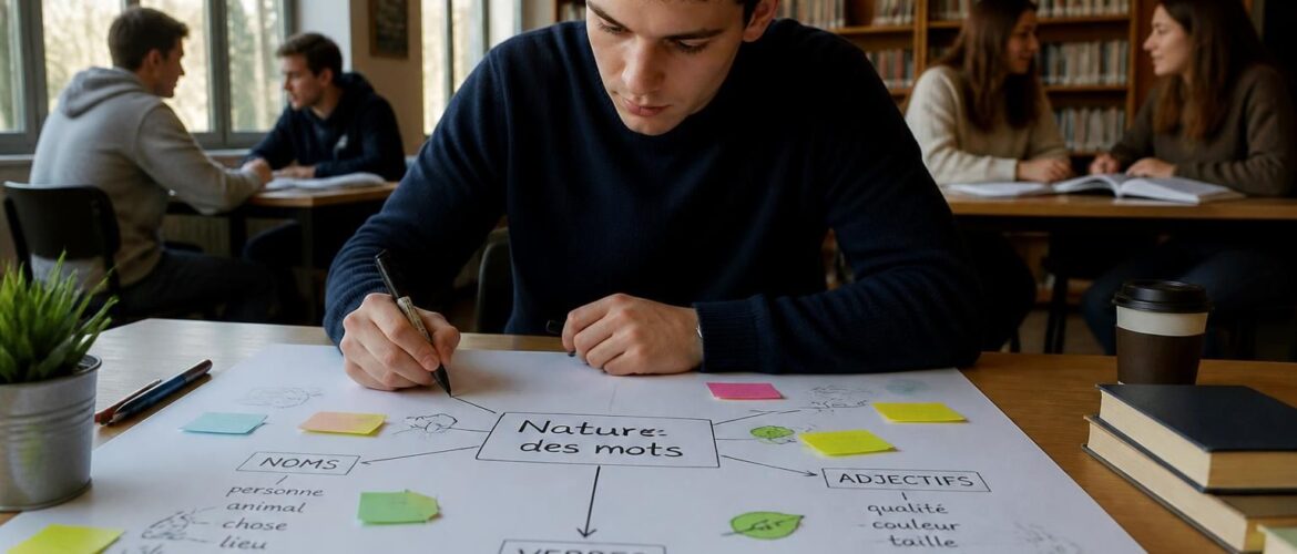 Explorer la puissance d&rsquo;une carte mentale : nature des mots pour les étudiants