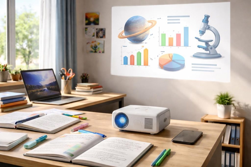 découvrez comment choisir le vidéoprojecteur idéal pour les exposés d'ados en milieu scolaire ou à la maison. guide d'achat complet pour un bureau équipé et performant.